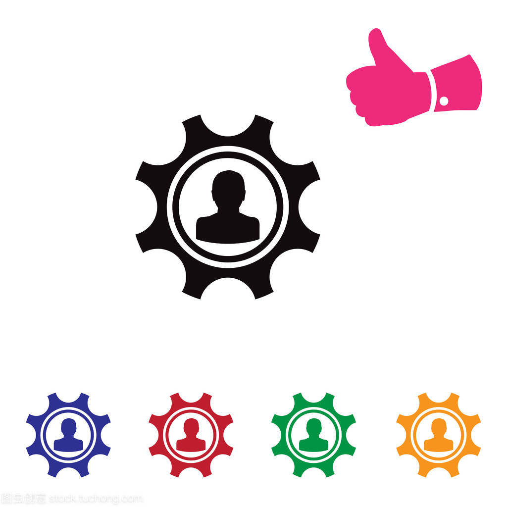 齿轮矢量图标 平面设计中的机械美学